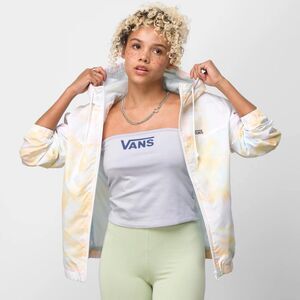 Vans Women XL Kastle Tri Color Windbreaker Jacket Tie Dye Raincoat Skater hooded